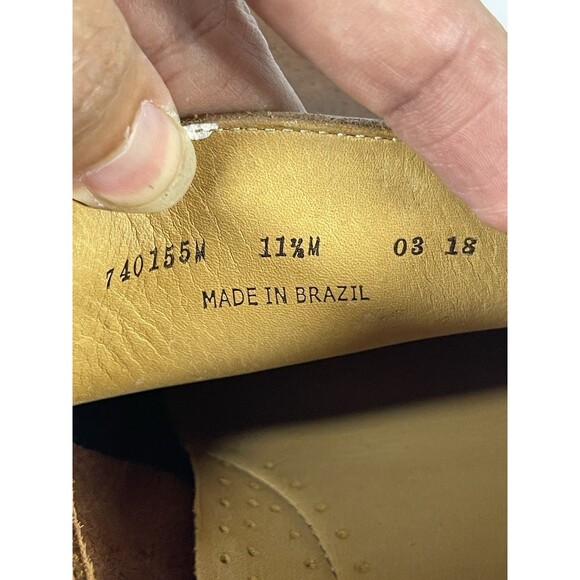 Martin Dingman Men’s 11.5 M Brown Leather Boat Golf Shoes Vibram Sole Brazil main image 12